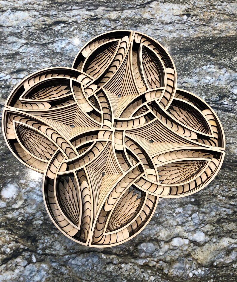 Download Laser cut Files 3d mandala svg Multilayer Mandala Celtic Knot | Etsy