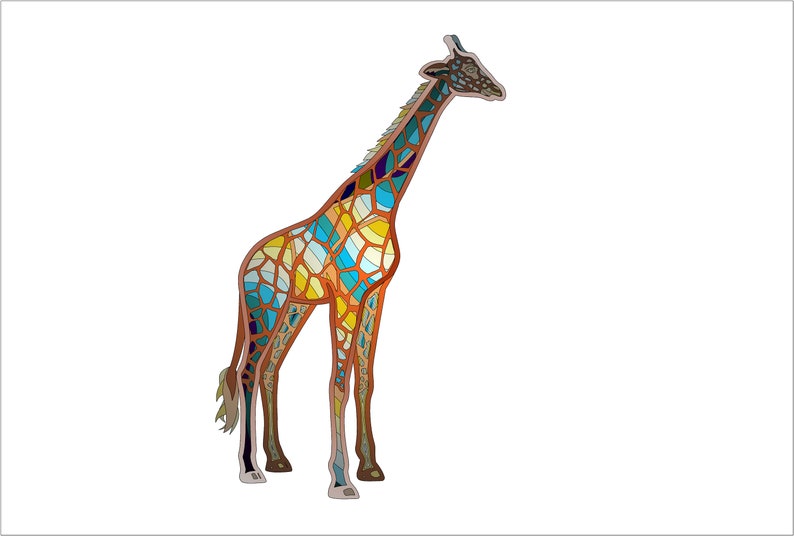 Download Craft Supplies Tools Pdf Glowforge Dxf 3d Mandala Svg Laser Cut Files Ai Giraffe Svg Cricut Svg Cdr Layered Giraffe Mandala Svg Patterns