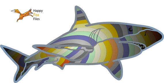 Download 3d Mandala Svg Shark Svg Laser Cut Files Layered Shark Etsy