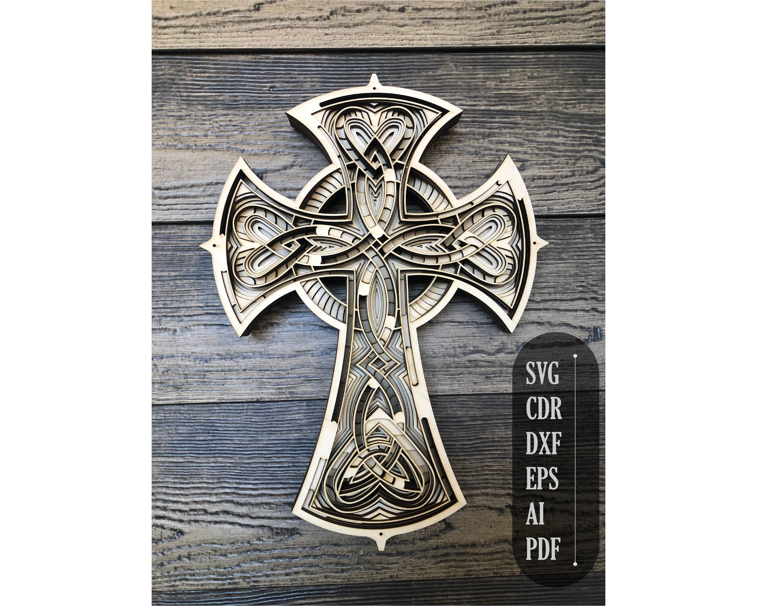 Download 3d Mandala Svg Celtic Svg Laser Cut Files Layered Celtic Etsy