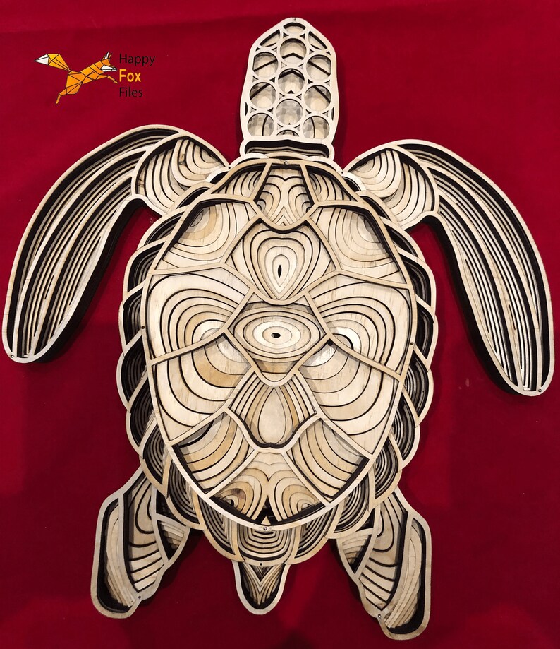 Download 3D Turtle Mandala Svg For Silhouette - Layered SVG Cut ...