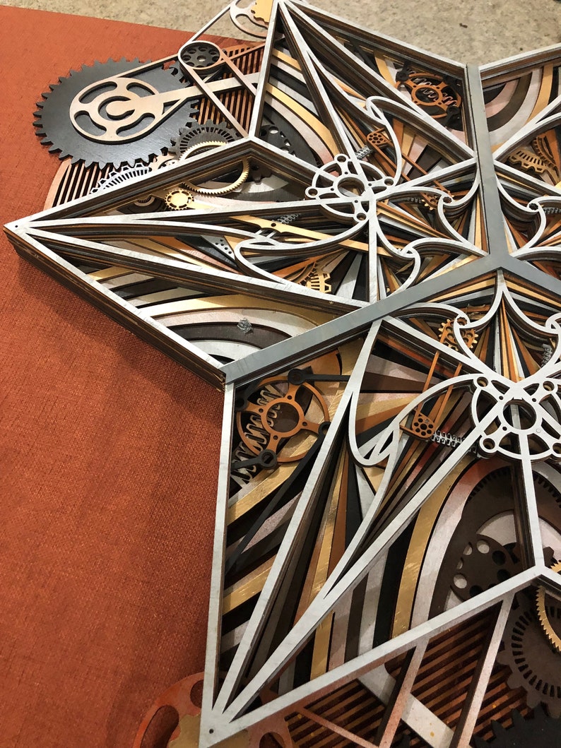 Download Laser cut Files 3d mandala svg Multilayer Mandala Steampunk | Etsy