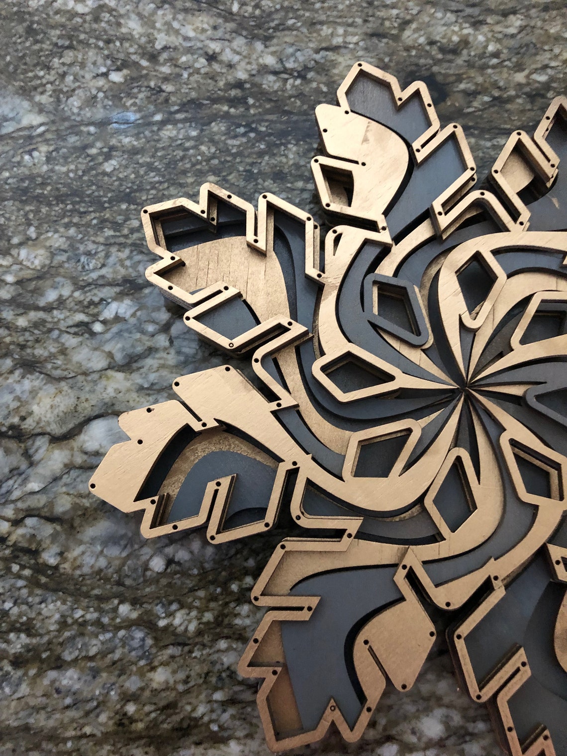 Download 3d mandala svg snowflake svg Laser cut Files layered | Etsy