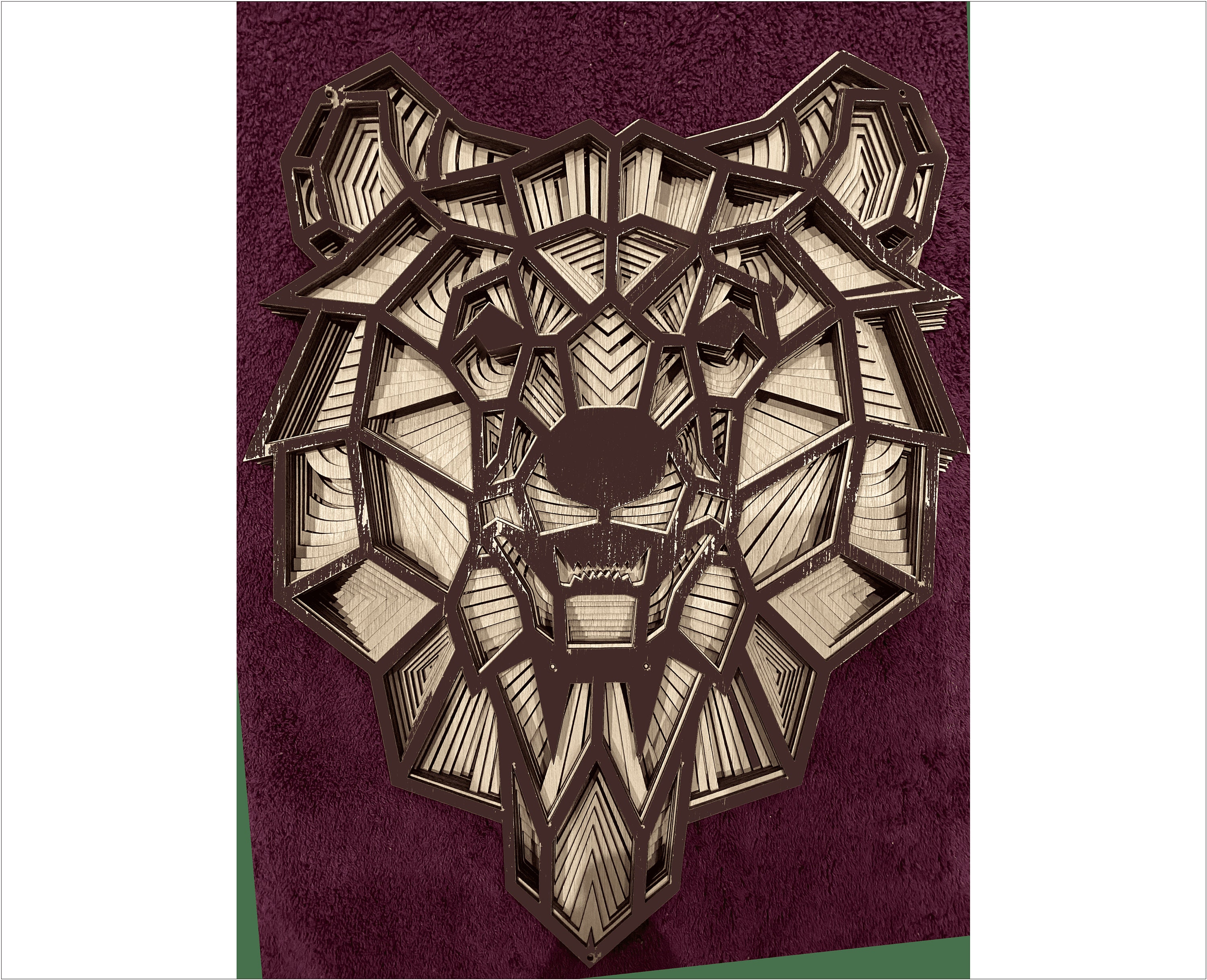 Download 3d Mandala Svg Bear Svg Laser Cut Files Layered Grizzly Etsy