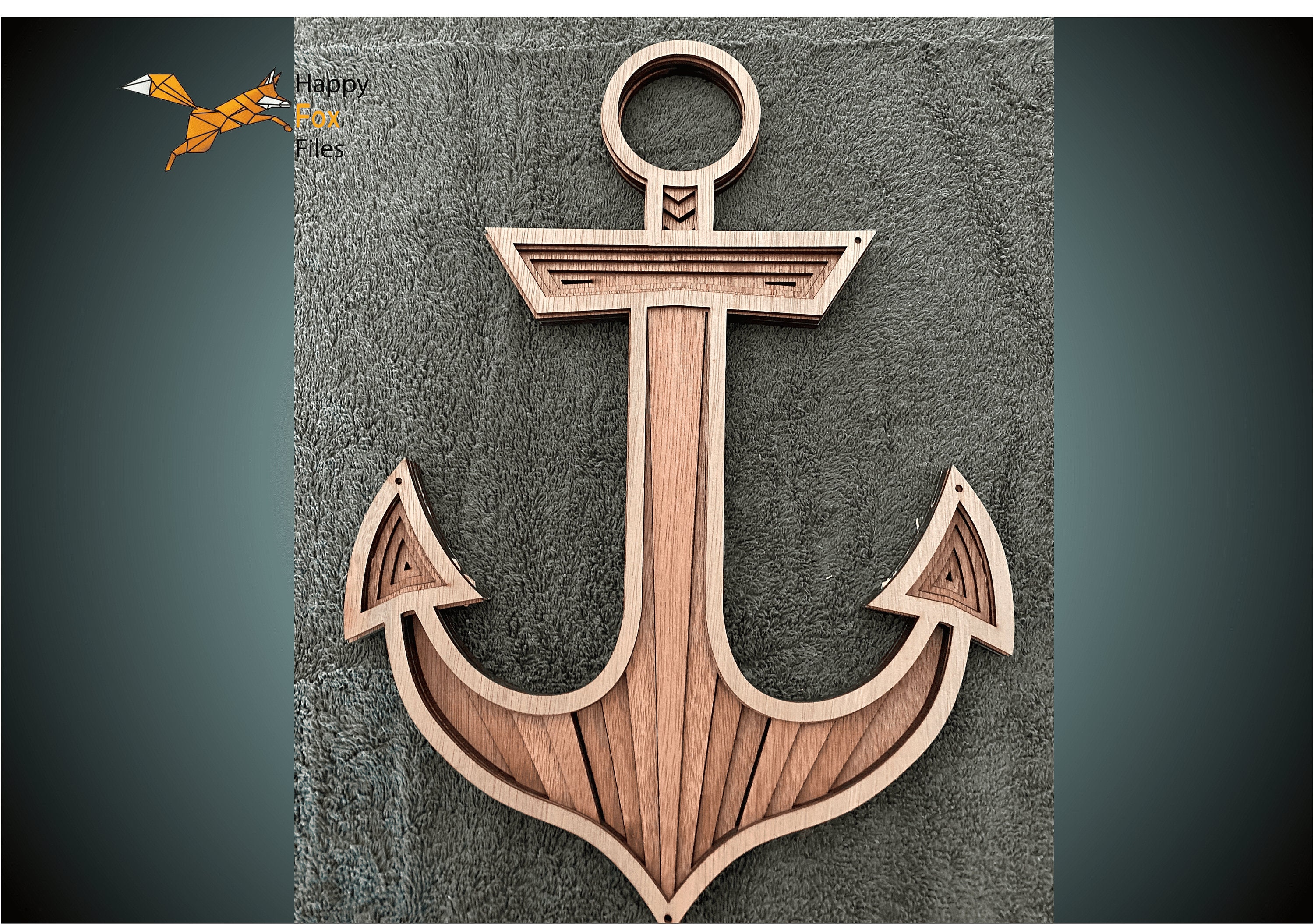 3d Mandala Svg Anchor Svg Laser Cut Files Layered Anchor Etsy