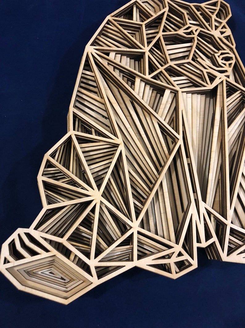 Download Laser cut Files 3d mandala svg Multilayer Bear Mandala | Etsy