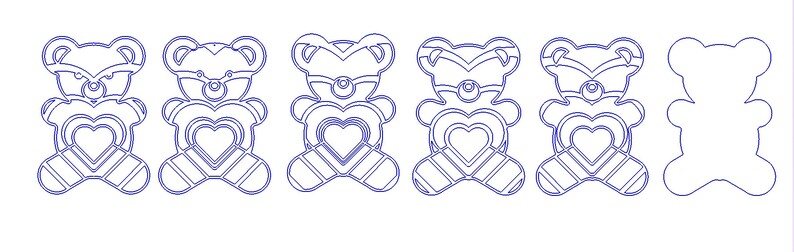Download Laser cut Files 3d mandala svg Multilayer Christmas Teddy Bear | Etsy