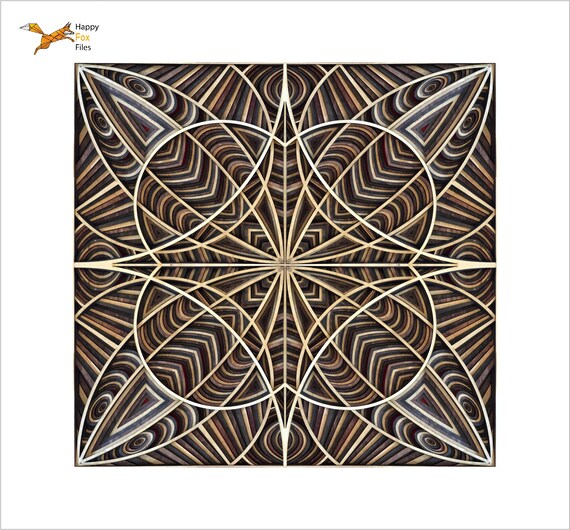 3d Mandala Svg Layered Svg Laser Cut Files Layered Etsy