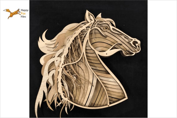 Laser Cut Files 3d Mandala Svg Multilayer Mandala Free Horse Etsy