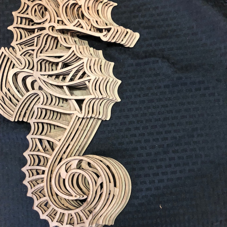 Laser cut Files 3d mandala svg Multilayer Seahorse Mandala ...