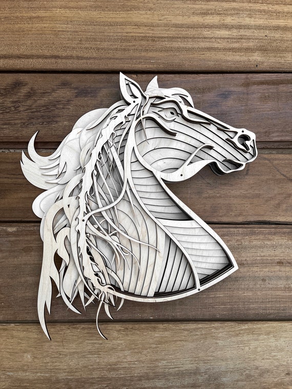 Download 3d Mandala Svg Horse Svg Laser Cut Files Layered Horse Etsy