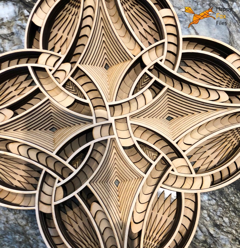 Download Laser cut Files 3d mandala svg Multilayer Mandala Celtic Knot | Etsy