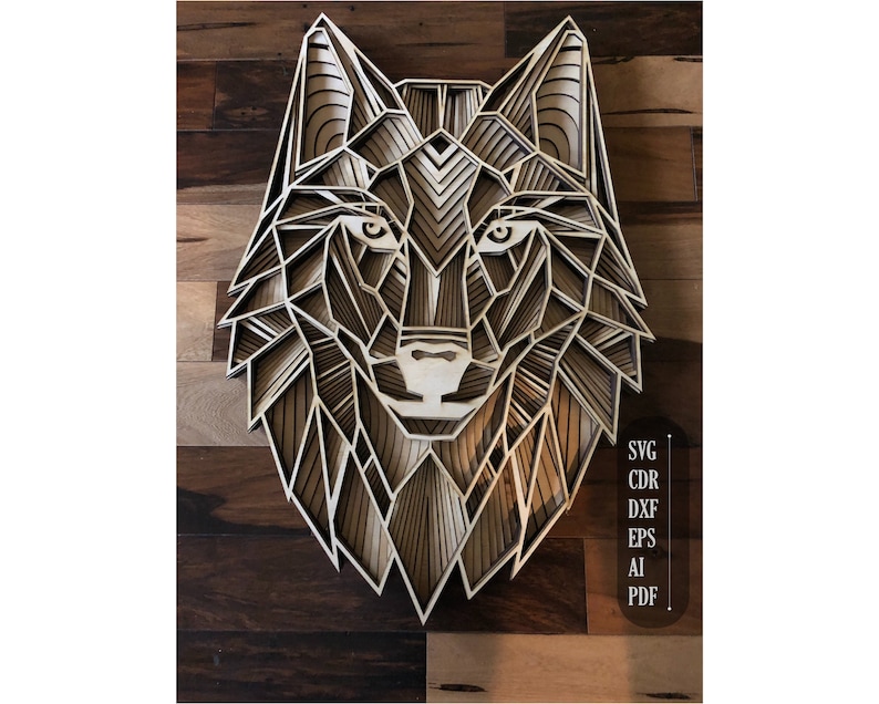 Download 3d mandala svg Wolf Svg Laser cut Files layered Wolf's | Etsy