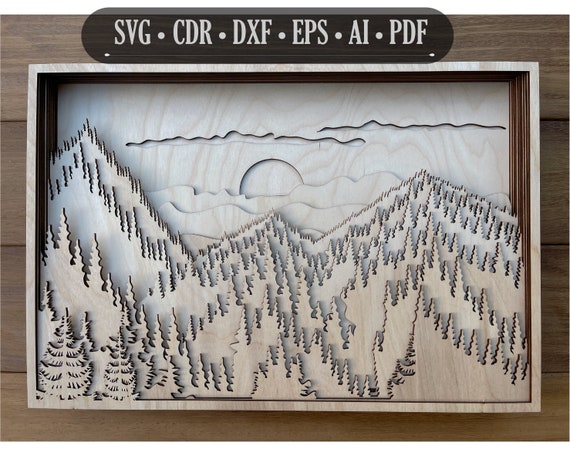 Free Free Mountain Layered Svg 735 SVG PNG EPS DXF File