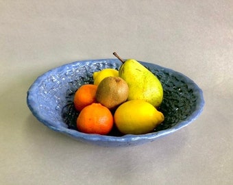 Very Peri Blue Ceramic Bowl, Large Serving Bowl, Ceramic Violet, Fruit Bowl, Handmade Pottery, Home Decor, Pottery Bowl, Home Art Gift, Art