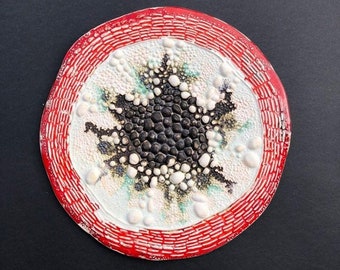 Ceramic Wall Sculpture, Porcelain Flower Wall Art, Ceramic Wall Decor, Modern Art Ceramics, Porcelain Blossom Sculpture, White Organic Art