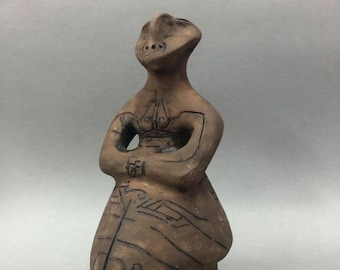 Ceramic Mother Goddess Sculpture, Balkan Neolithic Fertility Idol