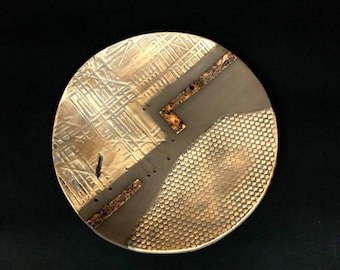 Handmade Geometric Ceramics Wall Sculpture, Modern Art Tile