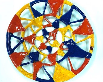 Modern Art Ceramic, Ceramic Wall Sculpture, Ceramic Tile, Geometric Art, Wall Art Decor, Hanging Wall Decor, Bowl, Colors Ceramic Bowl, Art