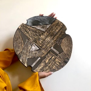 Moderne Kunst Keramik, Keramik Wandskulptur, Keramikfliese, Wand-Dekor, Geometrische Keramik Kunst, Wand-Kunst-Dekor, zeitgenössisches Design, Wand-Kunst