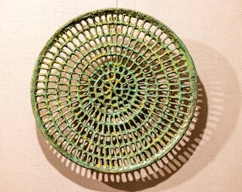 Embossed Ceramic Wall Art, Handmade Porcelain Sculpture