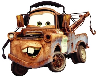 8 Inch Tow Mater Decal Disney Cars Movie Truck Removable Peel Etsy