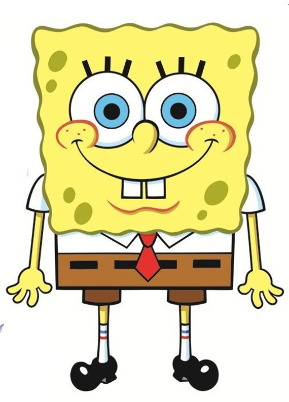 8 Inch Spongebob Squarepants Decal Sponge Bob Removable Peel Etsy