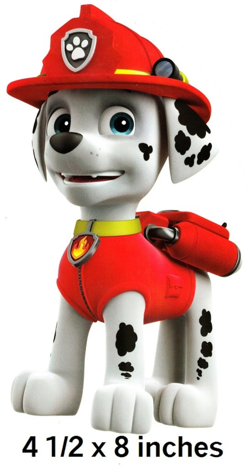 8 Inch Marshall Paw Patrol Boy Pups Wall Decal Sticker Badge Etsy