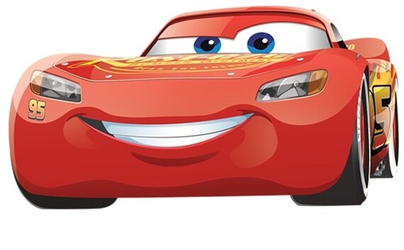 6 Inch Lightning McQueen 95 Decal Disney Cars Movie Truck Removable Peel Self Stick Wall Sticker Art Boys Room Decor 5 12 by 3 12 inch