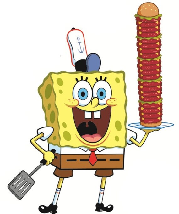 8 Inch Spongebob Squarepants Decal Sponge Bob Removable Peel Etsy
