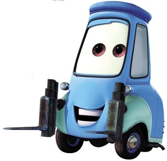 6 Inch Guido Forklift Fork Lift Decal Disney Cars Movie Etsy