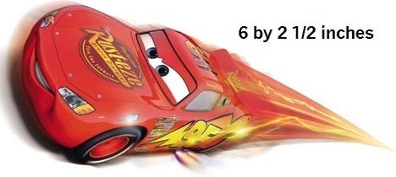 6 Inch Lightning McQueen 95 Decal Disney Cars Movie Truck Removable Peel Self Stick Wall Sticker Art Boys Room Decor 6 by 2 12 inch