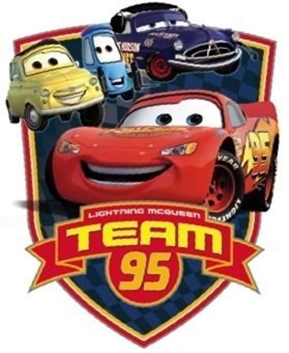 5 Inch Lightning Mcqueen Team 95 Decal Disney Cars Movie Etsy