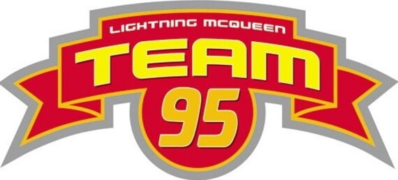 6 Inch Team Lightning Mcqueen 95 Decal Flag Piston Cup Decal Etsy