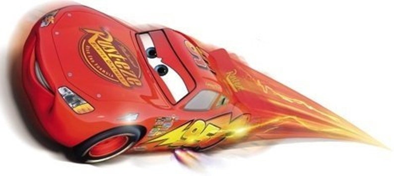 6 Inch Lightning McQueen 95 Decal Disney Cars Movie Truck Removable Peel Self Stick Wall Sticker Art Boys Room Decor 6 by 2 12 inch