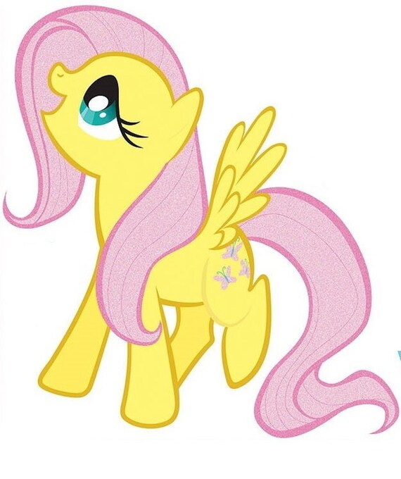 9 Inch Fluttershy Wall Decal Sticker Mlp My Little Pegaus Pony Removable Peel Self Stick Vinyl Art Kids Room Home Decor Girl 9 By 9 Inch - 