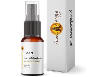 Sleep Pillow Spray - Essential Oil Sleep Spray Room Spritz Mist Freshener Vegan - Contains Lavender, Chamomile & Ylang Ylang - Made In UK