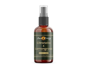 Citronella & Lemongrass Oil Body Spray – Natural essential oils, skin care friendly - bug mosquito insect repellent - Various Sizes