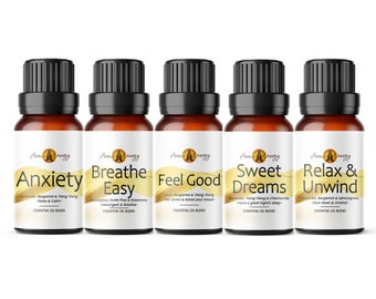Aroma Energy Life Oils Range - 100% Pure Natural Essential Oil Blends - Aromatherapy Therapeutic Diffuser Burner