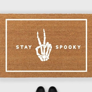 Stay Spooky Doormat,Dancing Skeletons Doormat,Skeleton Doormat,Bones Doormat,Spooky Doormat,Halloween Doormat,Halloween Decor,Halloween rug