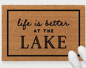 Lake house Doormat,Life is better at the Lake Doormat,Lake House Door Mat,Lake Life doormat,Custom Lake house doormat,Lake house decor