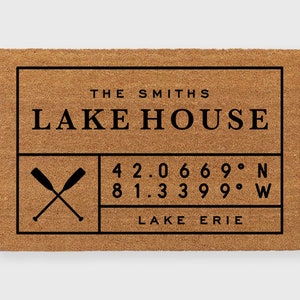 Lake house Doormat- Lakehouse doormat, Lake Life doormat, Custom Lake house doormat, Lake house decor, Lake House Sign, Life at the lake