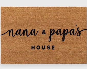 Custom Grandma and Grandpa Doormat,Grandma Doormat,Grandparents doormat,Personalized grandparent gifts,Theres no place like grandmas doormat