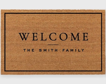 Welcome Doormat,Custom Welcome Mat,Welcome Personalized Name Doormat,Personalized Doormat,Custom Doormat,Extra Large Doormat,Large Doormat