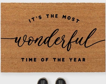 It's The Most Wonderful Time of the Year Doormat,Most Wonderful Time Doormat,Christmas Doormat,Christmas Holiday Doormat,Christmas Door mat