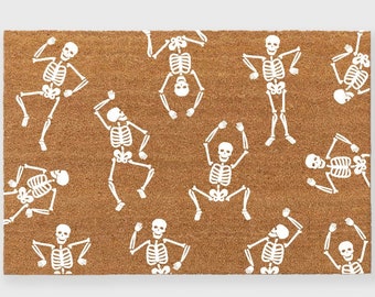 Dancing Skeletons Doormat,Skeleton Doormat,Bones Doormat,Spooky Doormat,Halloween Doormat,Halloween Porch Decor,Halloween Decor,Fall Doormat