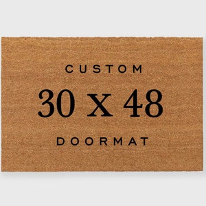 Custom 30 x 48 inch doormat,Personalized Framed Doormat 30 x 48",Extra Large Doormat,X-Large Doormat,Double Door Doormat,Large Front doormat