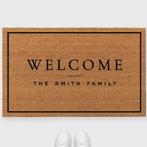 Welcome Doormat,Custom Welcome Mat,Welcome Personalized Name Doormat,Custom Doormat,Double Door Doormat,Extra Large Doormat,Large Doormat