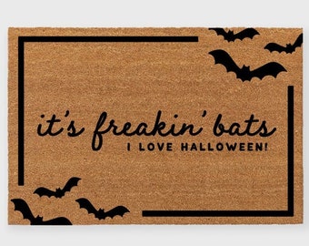 It's Freakin Bats Doormat,It’s Freaking Bats,Bats doormat,Bats door mat,Halloween Doormat,Halloween Porch Decor,Halloween Decor, Bat Decor