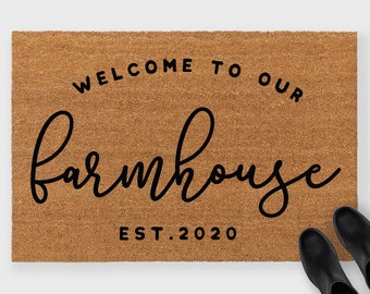 Farmhouse Doormat -Farm doormat- Country doormat-Personalized doormat- Farmhouse door mat-Southern decor- Country Rug-Farmhouse rug-Farm rug